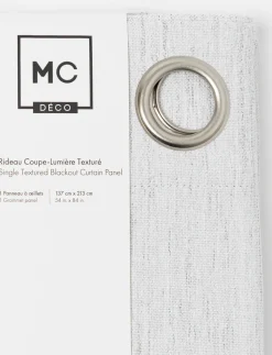 Textured Blackout Curtain Panel