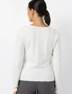 Textured Button-front Cardigan