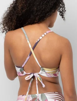 Textured Cross-strap Bikini Top