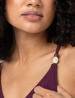 Textured Cross-strap Bikini Top