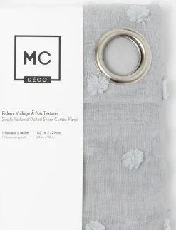 Textured Dot Sheer Curtain Panel