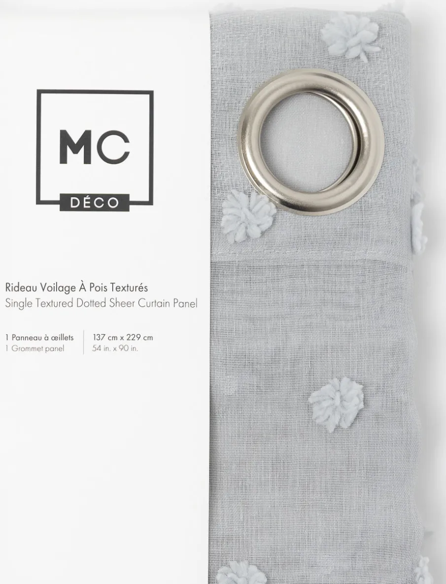 Textured Dot Sheer Curtain Panel