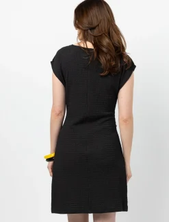 Textured Fabric Fitted Dress