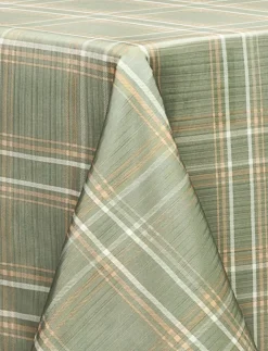 Textured Fabric Printed Tablecloth - 60 x 84 in