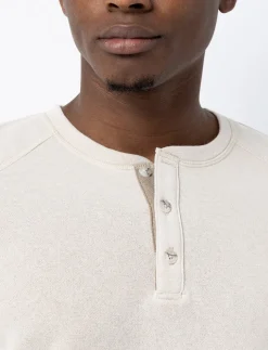 Textured Henley Collar T-shirt