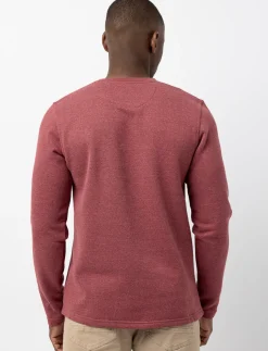 Textured Henley Collar T-shirt