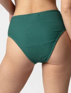 Textured High Waist Bikini Bottom