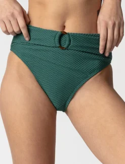 Textured High Waist Bikini Bottom