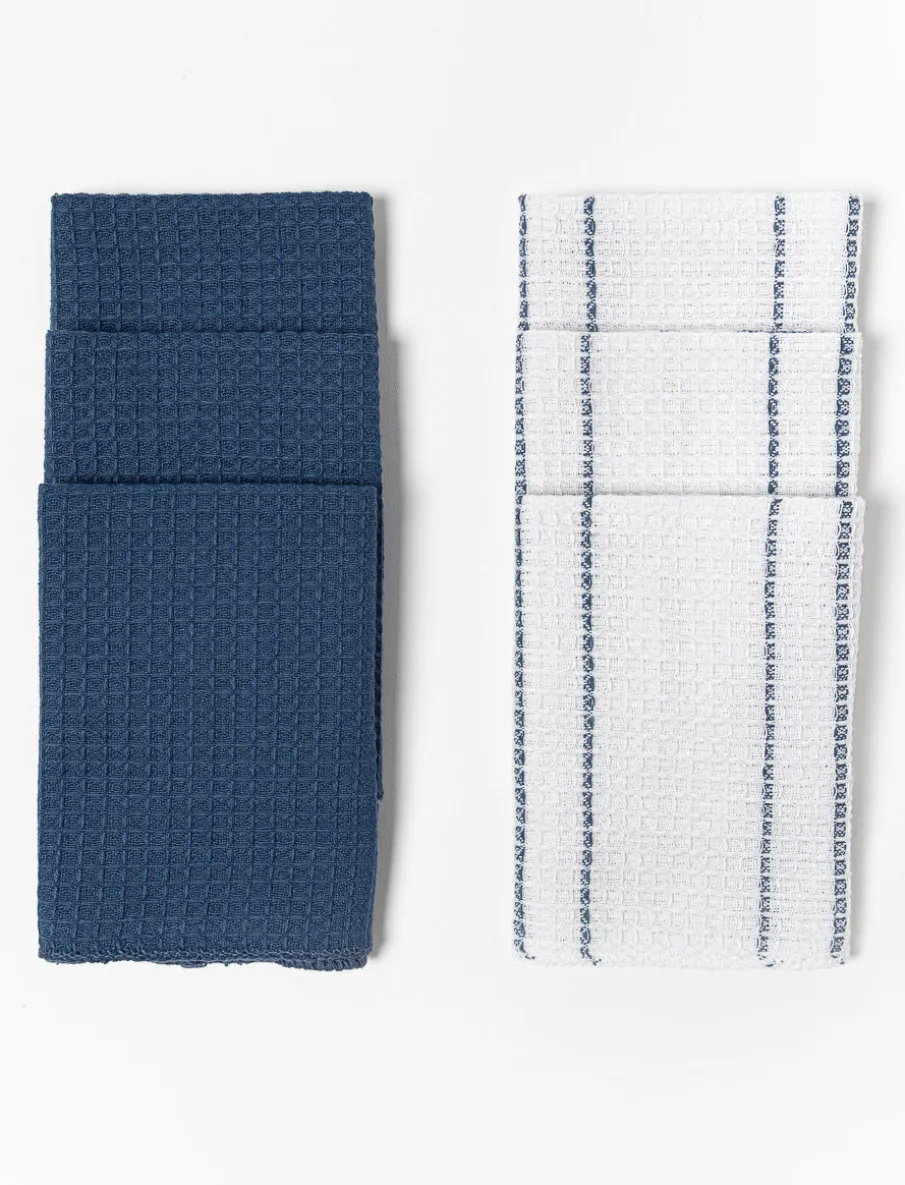 Textured Kitchen Towels - Pack of 6