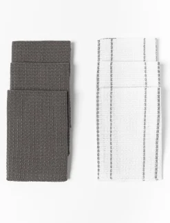 Textured Kitchen Towels - Pack of 6