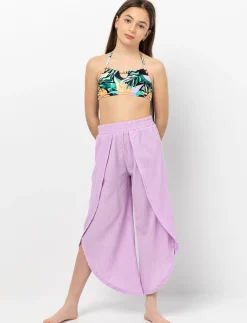 Textured Pants with Slits