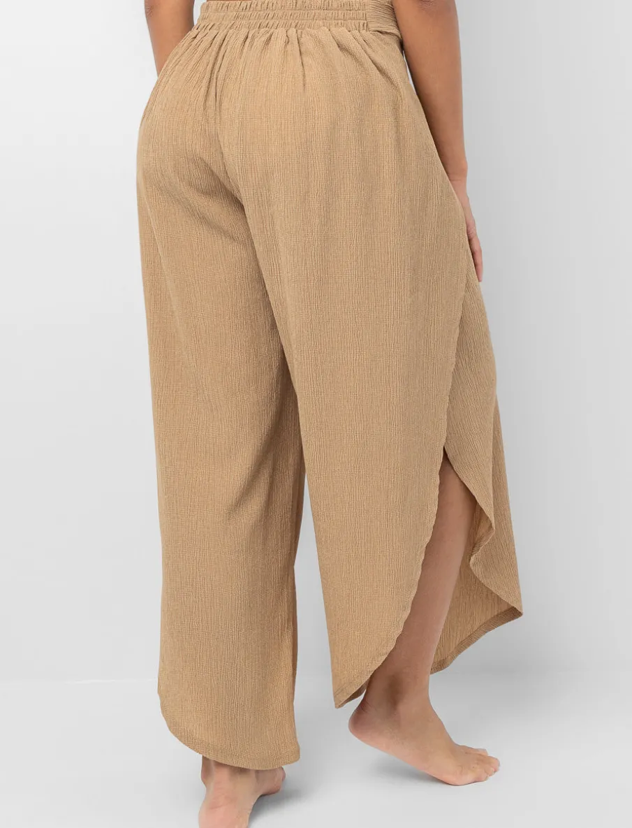 Textured Pants with Slits