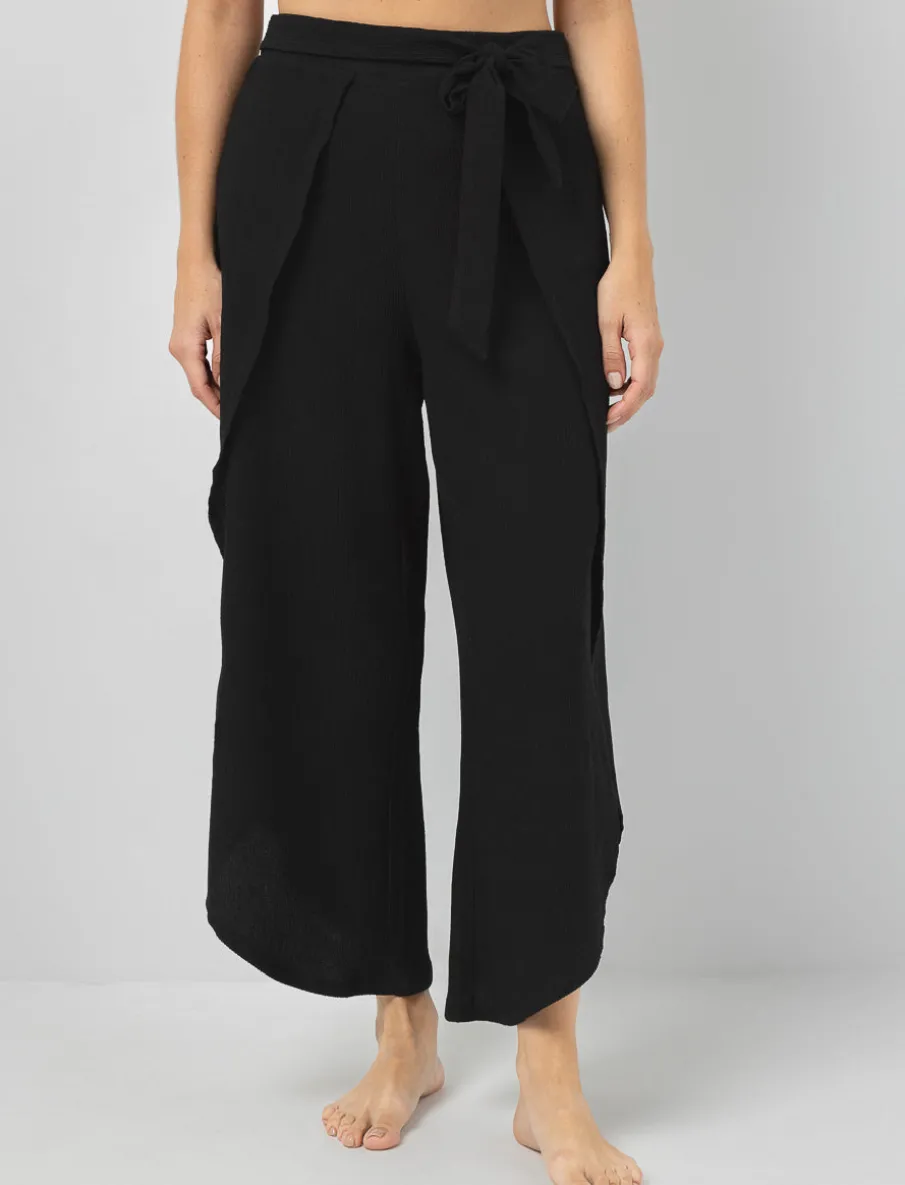 Textured Pants with Slits