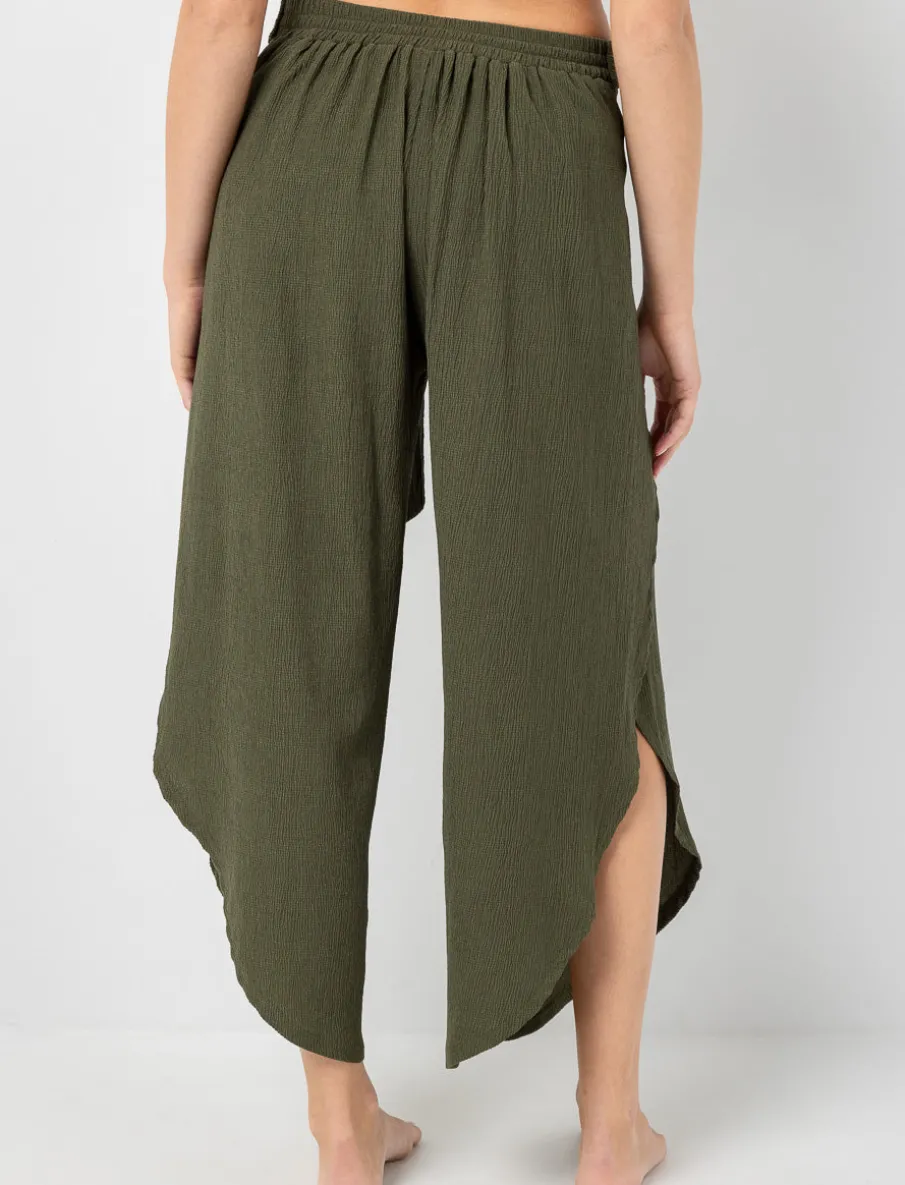 Textured Pants with Slits
