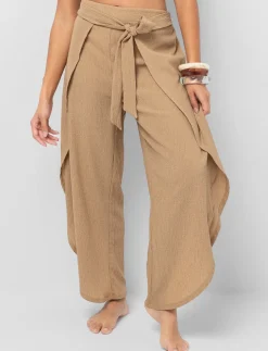 Textured Pants with Slits