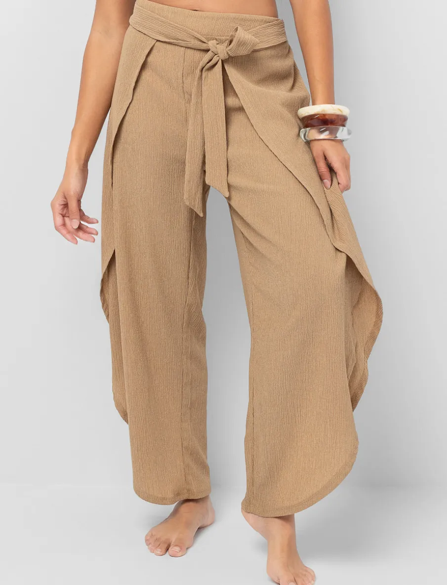 Textured Pants with Slits