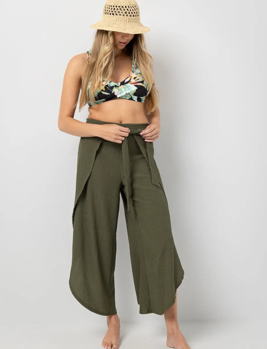Textured Pants with Slits