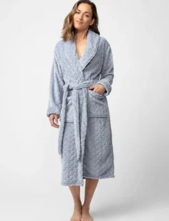 Textured Plush Bathrobe