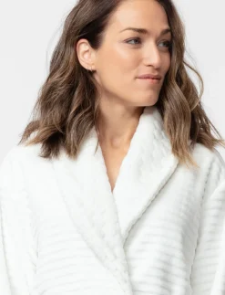 Textured Plush Bathrobe