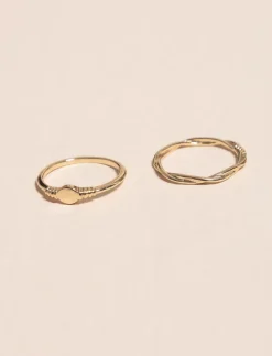 Textured Rings - Pack of 2