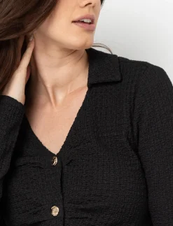 Textured Shirt with Buttons