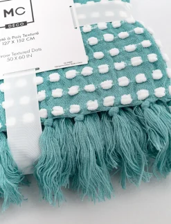 Textured Throw with Fringe