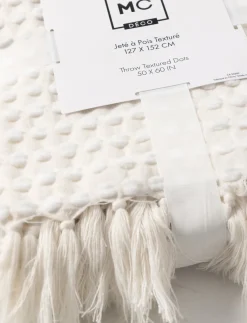 Textured Throw with Fringe