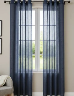 Textured Tulle Curtain Panel
