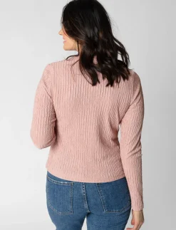 Textured V-neck T-shirt
