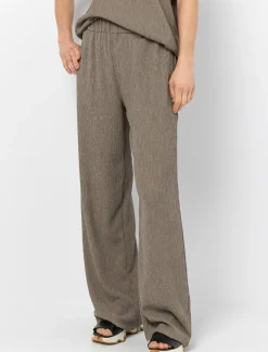 Textured Wide-leg Trousers