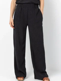 Textured Wide-leg Trousers