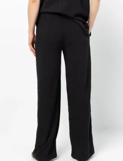Textured Wide-leg Trousers