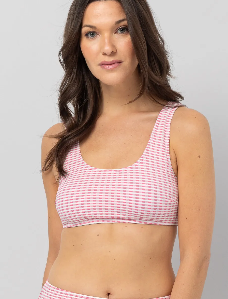 Textured Wide-strap Bikini Top