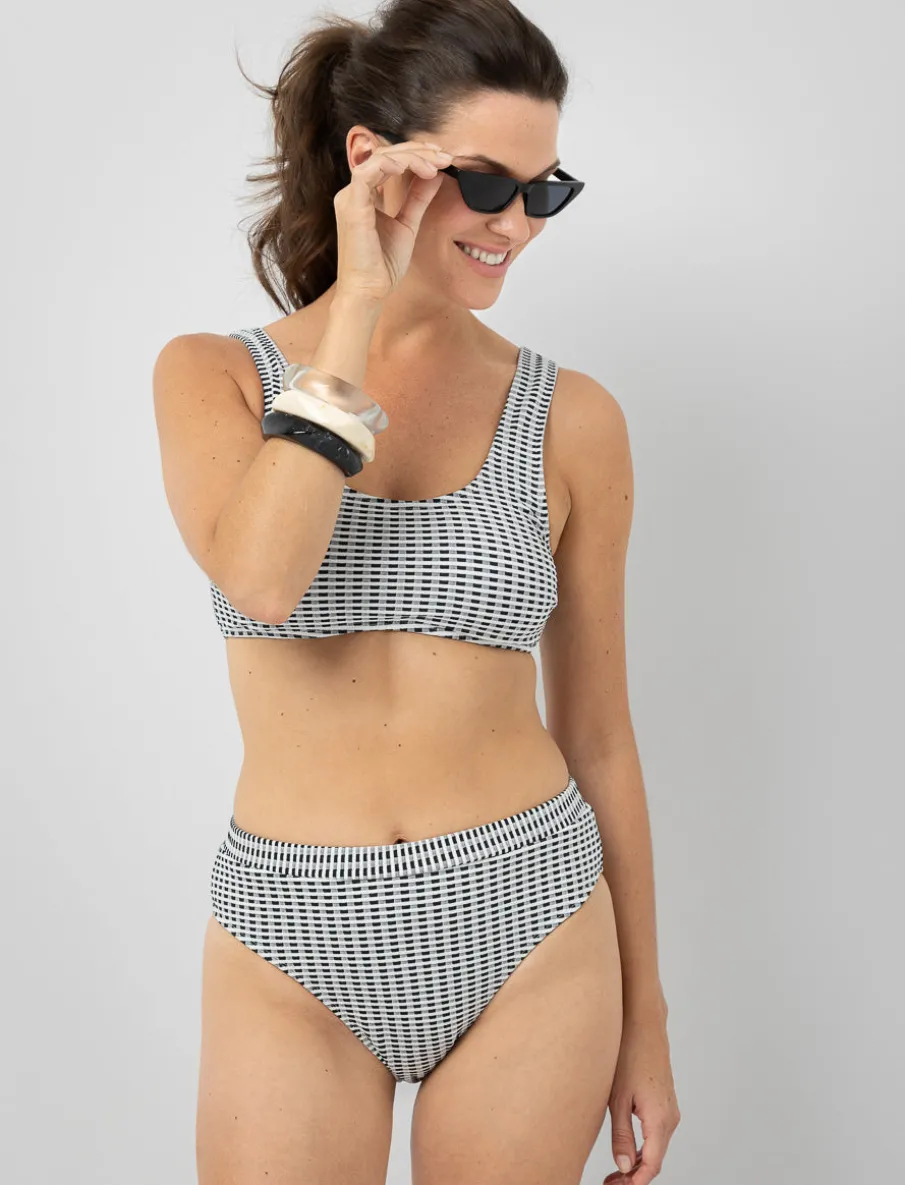 Textured Wide-strap Bikini Top