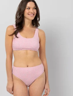 Textured Wide-strap Bikini Top