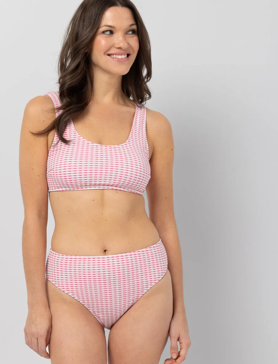 Textured Wide-strap Bikini Top