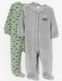 Thermal Footed Onesie PJs - Pack of 2