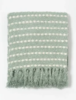 Throw Blanket with Fringed Edges