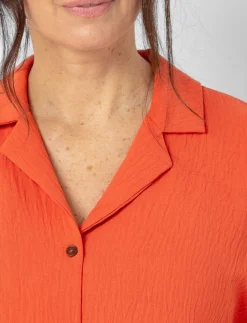 Tie-front Dolman-sleeve Blouse