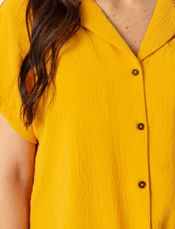 Tie-front Dolman-sleeve Blouse