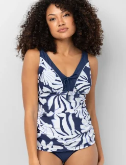 Tie-front Tankini Top