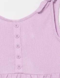 Tie-strap Textured Dress