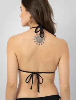 Triangle Bikini Top with Embroidery