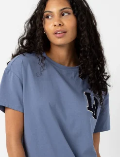T-shirt Dress with LA Embroidery
