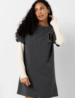 T-shirt Dress with LA Embroidery