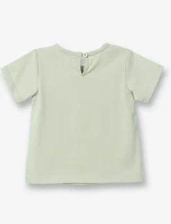 T-shirt with Appliquéd Flowers