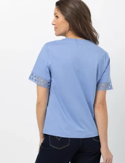T-Shirt with English Embroidery