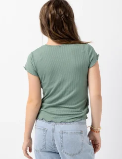 T-shirt with Lettuce Hem