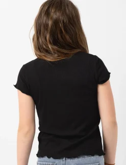T-shirt with Lettuce Hem