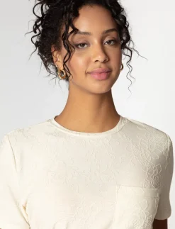 T-shirt with Textured Pattern